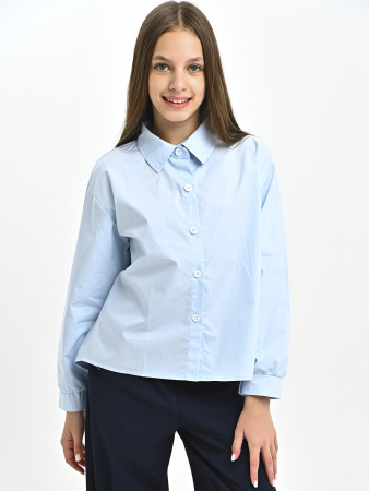 3025-Ch Блузка д/д (голубой весь размерный ряд)