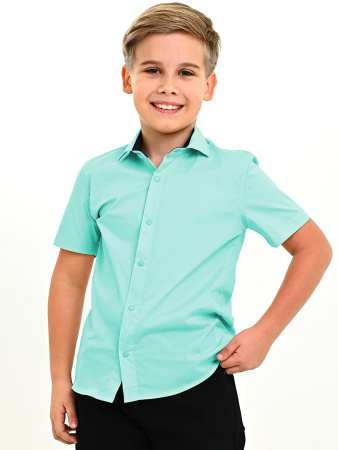 4077 Рубашка к.р. д/м (бирюза весь размерный ряд)