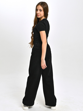 T9030-Ch Джинсы утепленные д/д (черный весь размерный ряд)