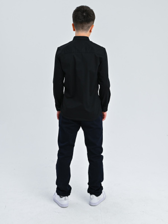 2305 Рубашка дл.р. д/м (черный весь размерный ряд)