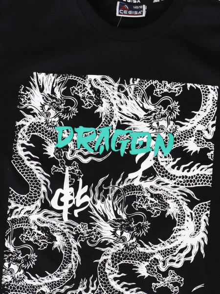 3197 Футболка д/м (черный весь размерный ряд)