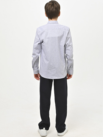 4884 Рубашка дл.р. д/м (синий меланж весь размерный ряд)