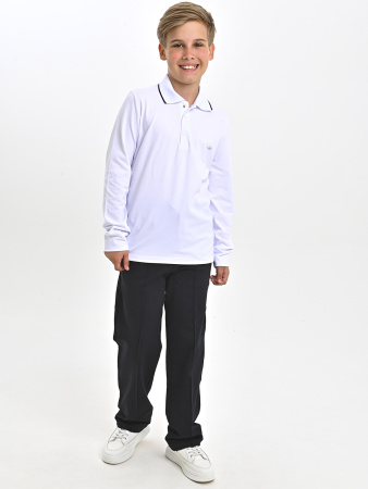 4938 Поло дл.р. д/м (белый весь размерный ряд)