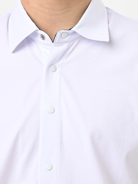 4807 Рубашка трик.(батал) к.р. д/м (белый весь размерный ряд)