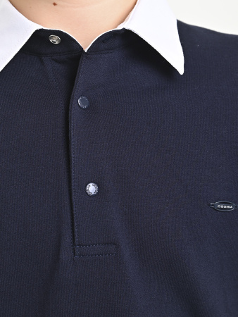 4794 Поло дл.р. д/м (темно-синий,белый весь размерный ряд)