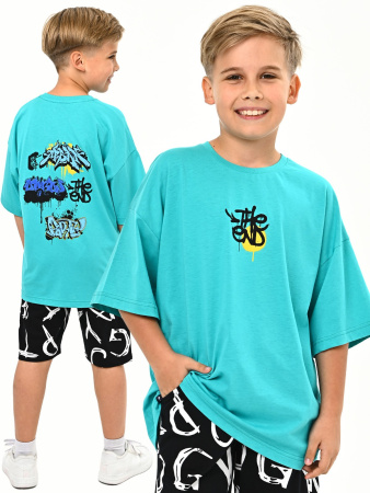 3063 Футболка д/м (изумруд весь размерный ряд)